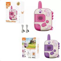 Kit 2 Brinquedo Educacional Walkie-talkie Rádio Comunicador