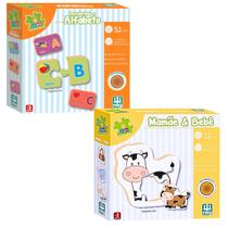 Kit 2 Brinquedo Educativo Descobrindo O Alfabeto Em Madeira E Mamãe E Bebê Quebra-cabeça Interativo Didatico Nig Kit 2 Brinquedo Educativo Descobrindo O Alfabeto Em Madeira E Mamãe E Bebê Quebra-cabeça Interativo Didatico Nig