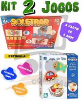 Kit 2 Brinquedo Educativo Jogo Do Tato Sensorial Encaixe Interativo Soletrar Didatico Alfabetização