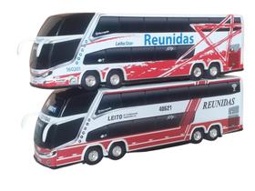 Kit 2 Brinquedo Ônibus 4 Eixos Reunidas Coleções - Ertl