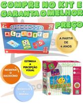 Kit 2 Brinquedo Pedagogico 4 Anos Aprendendo O Alfabeto Infantil E Soletrando Educativo