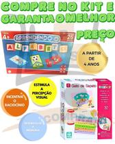 Kit 2 Brinquedo Pedagogico Aprendendo O Alfabeto Infantil E Gato De Sapato Raciocinio Logico Memoria