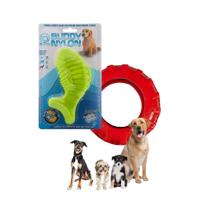 Kit 2 Brinquedos De Cachorro Mordedor Pet pneu e Peixe