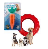 Kit 2 Brinquedos De Cachorro Mordedor Pet Roda e cenoura - buddy toys