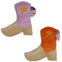 Kit 2 Brinquedos De Pelúcia Grande Rosa/Laranja Cães/Gatos