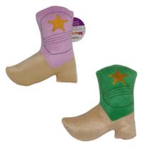 Kit 2 Brinquedos De Pelúcias Verde/Rosa Cães E Gatos.