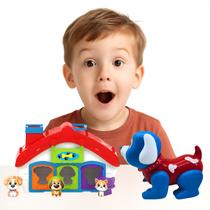 Kit 2 Brinquedos Kit Criança Casinha De Cachorrinhos Cachorro Brincalhão Interativo Presente Kit 2 Brinquedos Kit Criança Casinha De Cachorrinhos Cachorro Brincalhão Interativo Presente