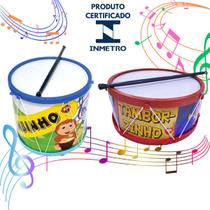 Kit 2 Brinquedos Kit Musical Bumbinho Bumbo + Tamborzinho Tambor