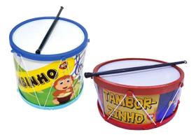 Kit 2 Brinquedos Musical Bumbinho Bumbo + Tamborzinho Tambor Kit 2 Brinquedos Musical Bumbinho Bumbo + Tamborzinho Tambor