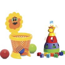 Kit 2 Brinquedos Para Bebês Girafa + BasketBall