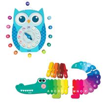 Kit 2 Brinquedos Pedagógicos Alfabetização Raciocínio +4Anos Kit 2 Brinquedos Pedagógicos Alfabetização Raciocínio +4Anos