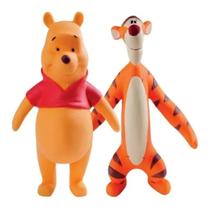 Kit 2 Brinquedos Pooh E Tigrão Mordedor Latoy Disney - Látex