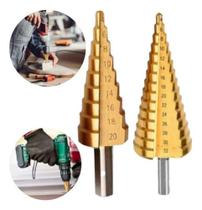 kit 2 Broca Escalonada Aço Rápido para Chapas de Aço 4 a 32mm Bestfer