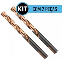 Kit 2 Brocas Aço Rápido 6,5 Mm X 100 Mm Gross Para Metal