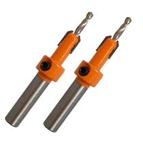 Kit 2 Brocas Com Escareador 3Mm X 8Mm Para Rebaixo Madeira