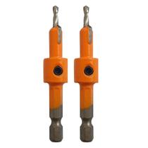 Kit 2 Brocas Escareador 3Mm X 8Mm Encaixe 1/4 Para Rebaixo Kit 2 Brocas Escareador 3Mm X 8Mm Encaixe 1/4 Para Rebaixo