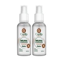 Kit 2 Brumas Matte Castilla 120mL Fixa, Tonifica e Hidrata com Aloe Vera e Pantenol