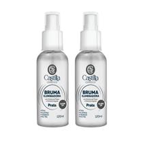 Kit 2 Brumas Prata Castilla 120mL Glow Natural, Hidratação, Fixação e Nutrição com Pitaya Kit 2 Brumas Prata Castilla 120mL Glow Natural, Hidratação, Fixação e Nutrição com Pitaya