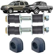 Kit 2 bucha borracha + 2 bieleta barra estabilizadora dianteira nissan frontier xterra 4x4 g2 mwm 2002 a 2008 (24mm)