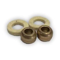 Kit 2 Buchas + 2 Feltros Ventilador Arno De Bronze - Original