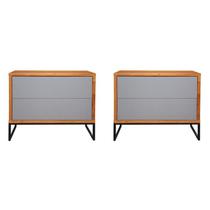 Kit 2 Buffet Minimalista 2 Gavetas Charlote