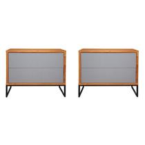 Kit 2 Buffet Minimalista 2 Gavetas Charlote