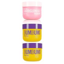 Kit 2 Bumbum Cream Creme Contra Celulites + 1 Barriguinha Antiestrias - Beleza Brasileira