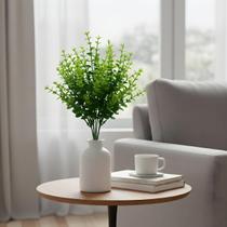 Kit 2 buques de folhagem eucalipto planta artificial para enfeites arranjos e decoração DE8918
