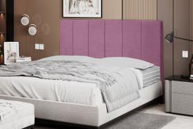 Kit 2 Cabeceiras Vitória 193Cm Para Cama Box King Suede Rosa