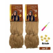 Kit 2 Cabelo Jumbão African Beauty Agulha Aneis Box Braid 400g