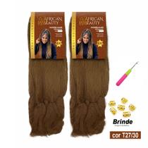 Kit 2 Cabelo Jumbão African Beauty Agulha Aneis Box Braid 400g