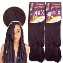Kit 2 Cabelo Jumbo Tranças Hiper X Jumbão Box Braid