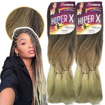 Kit 2 Cabelo Jumbo Tranças Hiper X Jumbão Box Braid