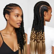 Kit 2 Cabelo para Trança Box Braid Twist Aplique Afro Jumbo Textura Natural Profissional