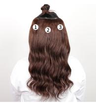 kit 2 Cabelos liso Longa peruca Aplique com Tic Tac Organico