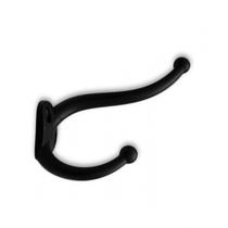 Kit 2 Cabide Gancho Duplo Grande Preto Ref. 6102 - Loth