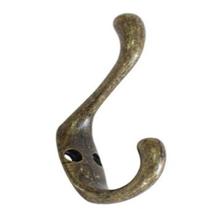 Kit 2 cabide gancho duplo premium ouro velho zamac