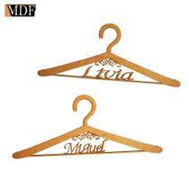 Kit 2 Cabide para Criança Personalizado 40x16 Mdf Madeira