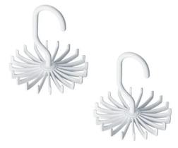 Kit 2 Cabide Plástico Giratório Para Gravatas Ordene Or58210n