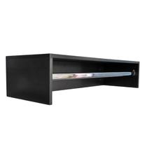 Kit 2 Cabideiro Arara De Parede Estante Roupa 90cm MDF Preto