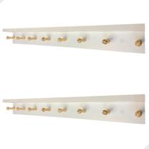 Kit 2 Cabideiro de Parede 8 G MDF (MODELO ELEGANCE)