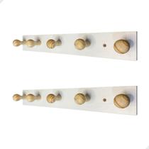 Kit 2 Cabideiro De Parede Provador Lojas Vestuarios Quarto Hall Closet Banheiro