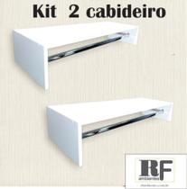 kit 2 cabideiro em MDF 15mm branco
