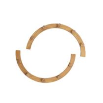 kit 2 cabideiros arcos circulo redondo modulares de bambu 5 pinos cada - Oikos