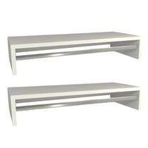 Kit 2 Cabideiros de parede suspenso 70x25x13,5 Branco