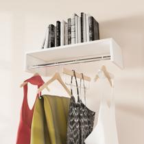 Kit 2 Cabideiros Mdf De Parede Arara Porta Roupas Nicho 60cm