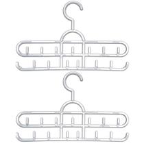 Kit 2 Cabides para Cintos Suportes Organizadores Lenços Colares 13 Ganchos Cristal Cinquetti