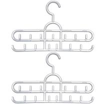 Kit 2 Cabides para Cintos Suportes Organizadores Lenços Colares 13 Ganchos Cristal Cinquetti