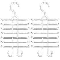 Kit 2 Cabides para Gravatas Cintos Suporte Organizador de Closets Armários Cristal
