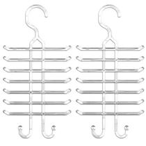 Kit 2 Cabides para Gravatas Cintos Suporte Organizador de Closets Armários Cristal